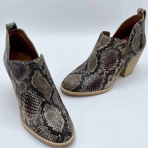 Jeffrey Campbell Shark Snake embossed Ankle boots